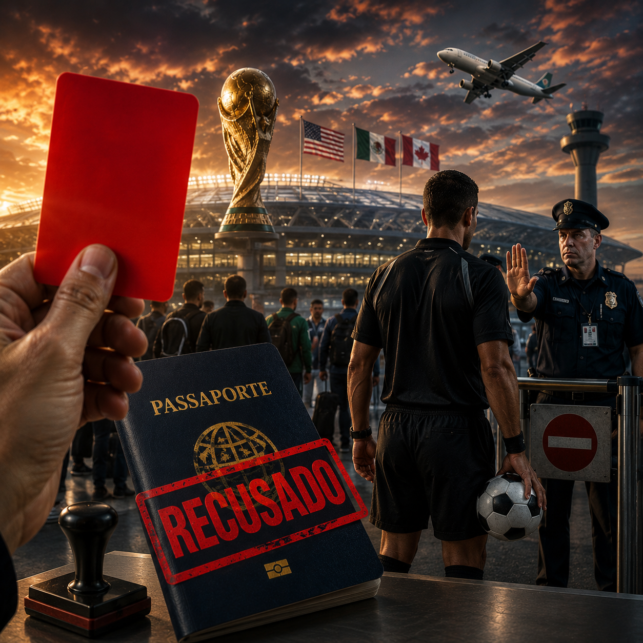 COPA DE 2026 COMEÇA SOB CRISE: ÁRBITRO É BARRADO NOS EUA E RESTRIÇÕES ATINGEM DELEGAÇÕES, JORNALISTAS E TORCEDORES