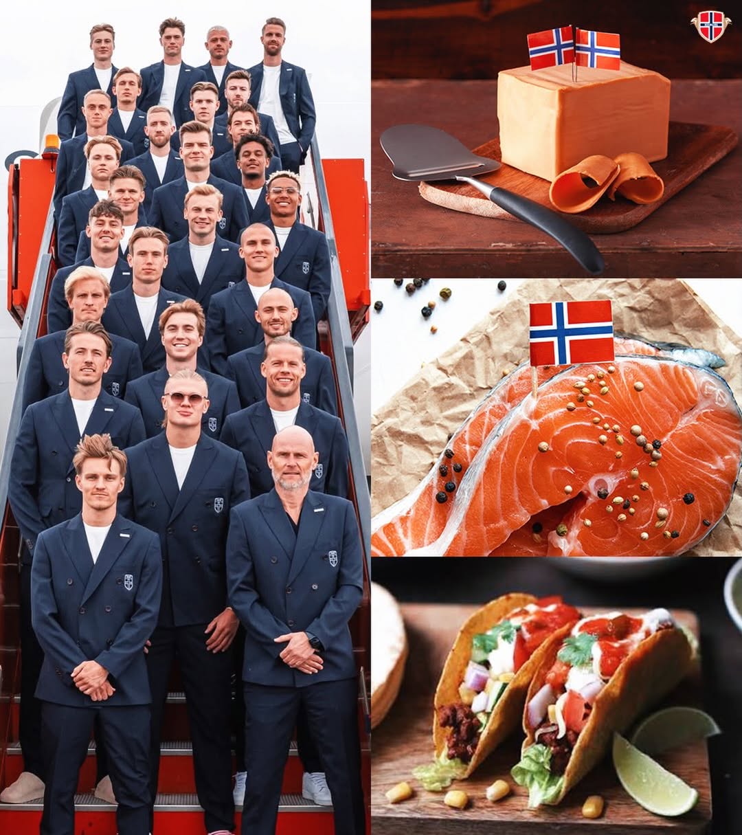 NORUEGA LEVA MAIS DE UMA TONELADA DE ALIMENTOS PARA A COPA DO MUNDO NOS EUA E CHAMA ATENÇÃO