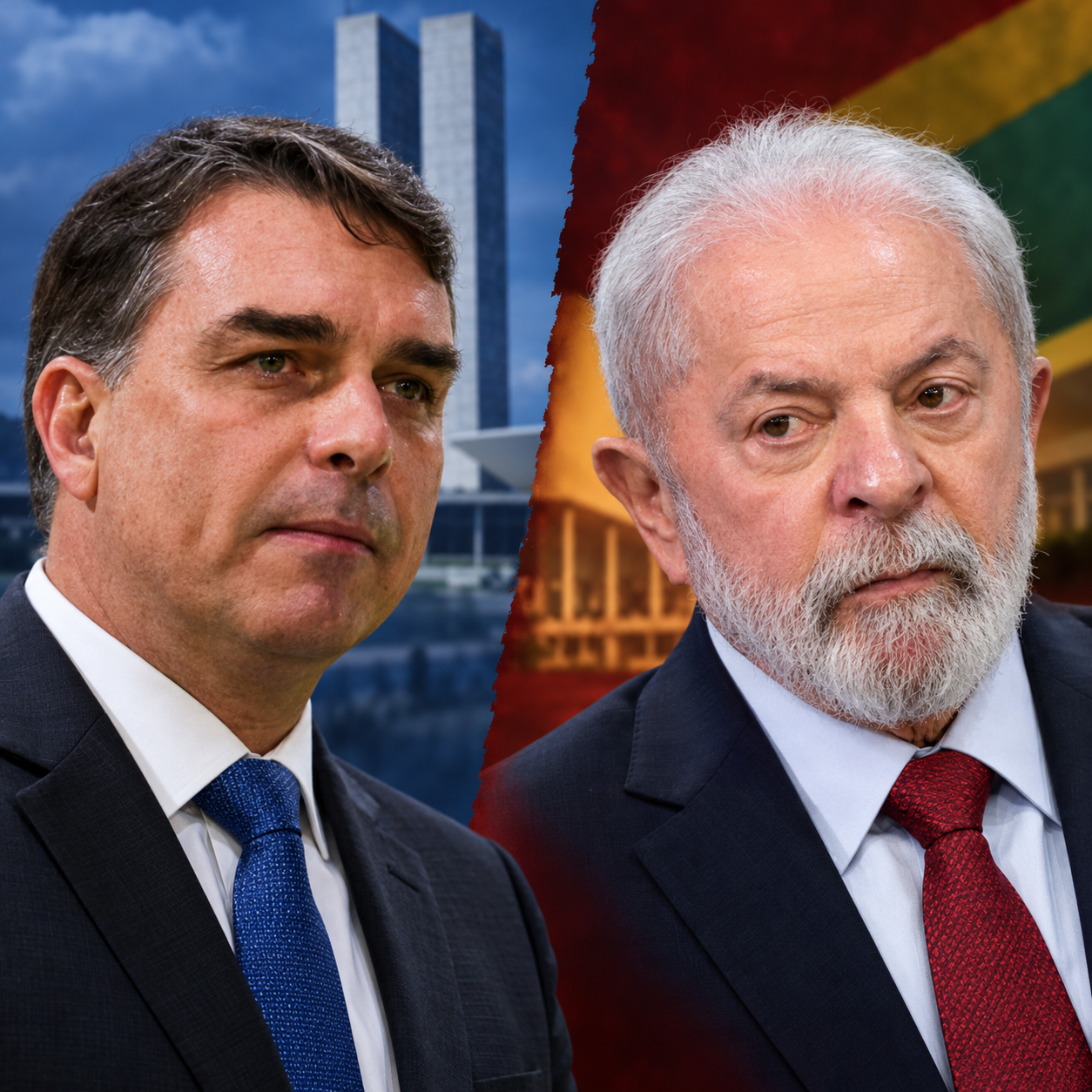 VERITÁ: FLÁVIO BOLSONARO APARECE À FRENTE DE LULA EM PROJEÇÃO NACIONAL, COM 43,95% A 41,51%